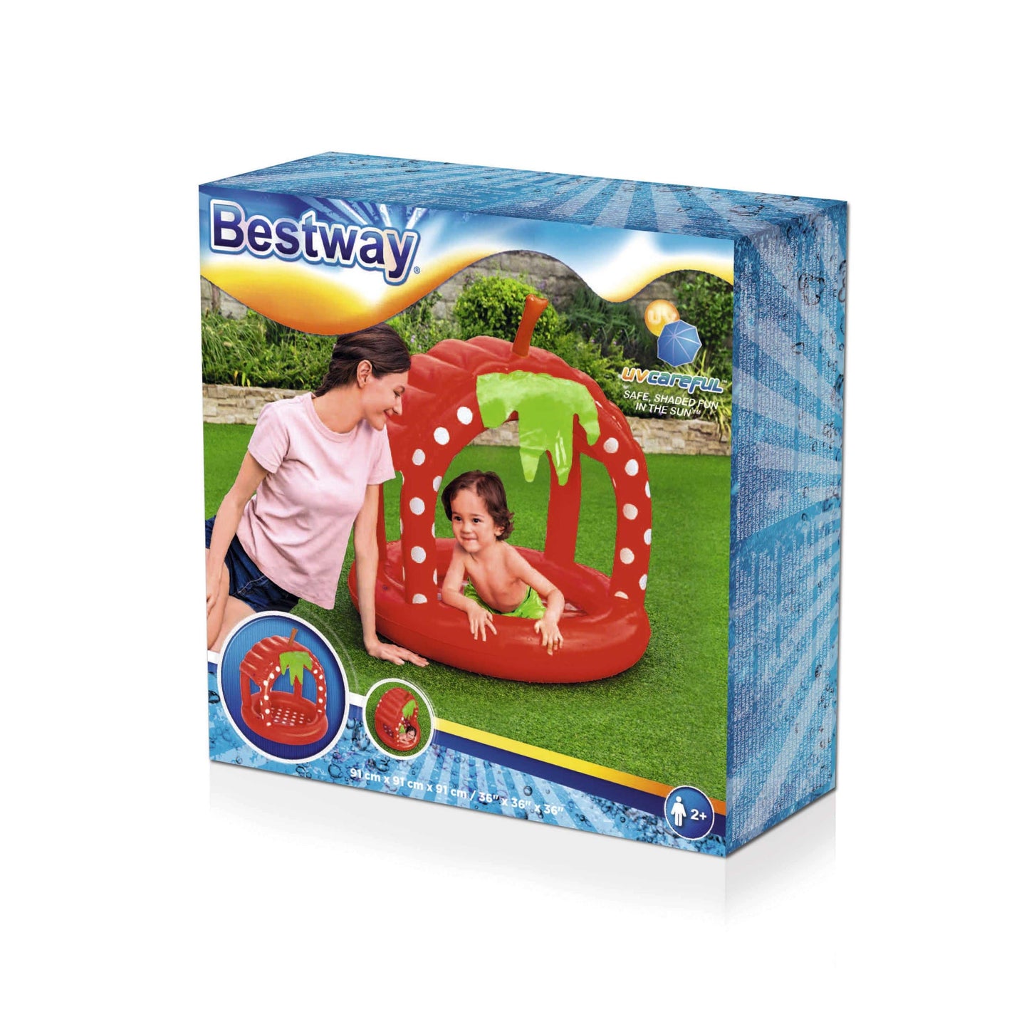 Bestway-Baby Pool Very Berry 91X91X91