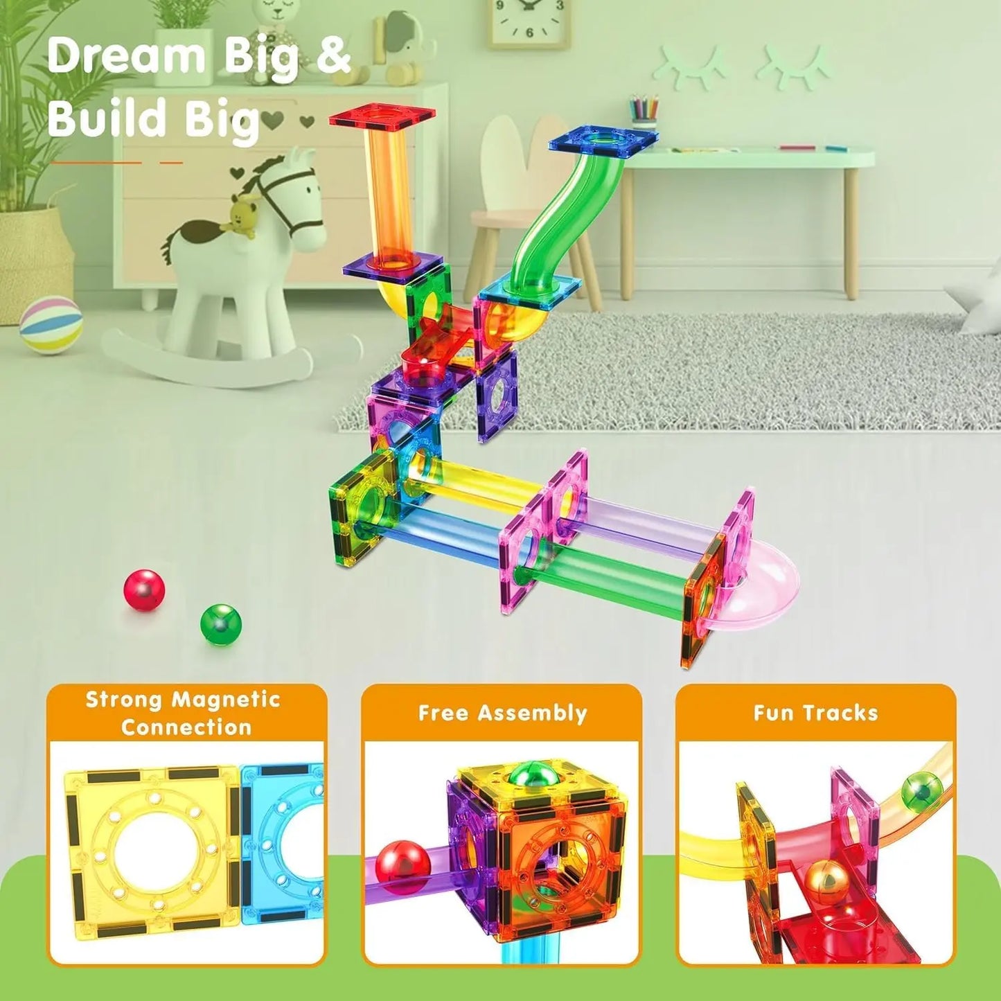 Magnetic Marble Run Set 40 pcs – PicassoTiles