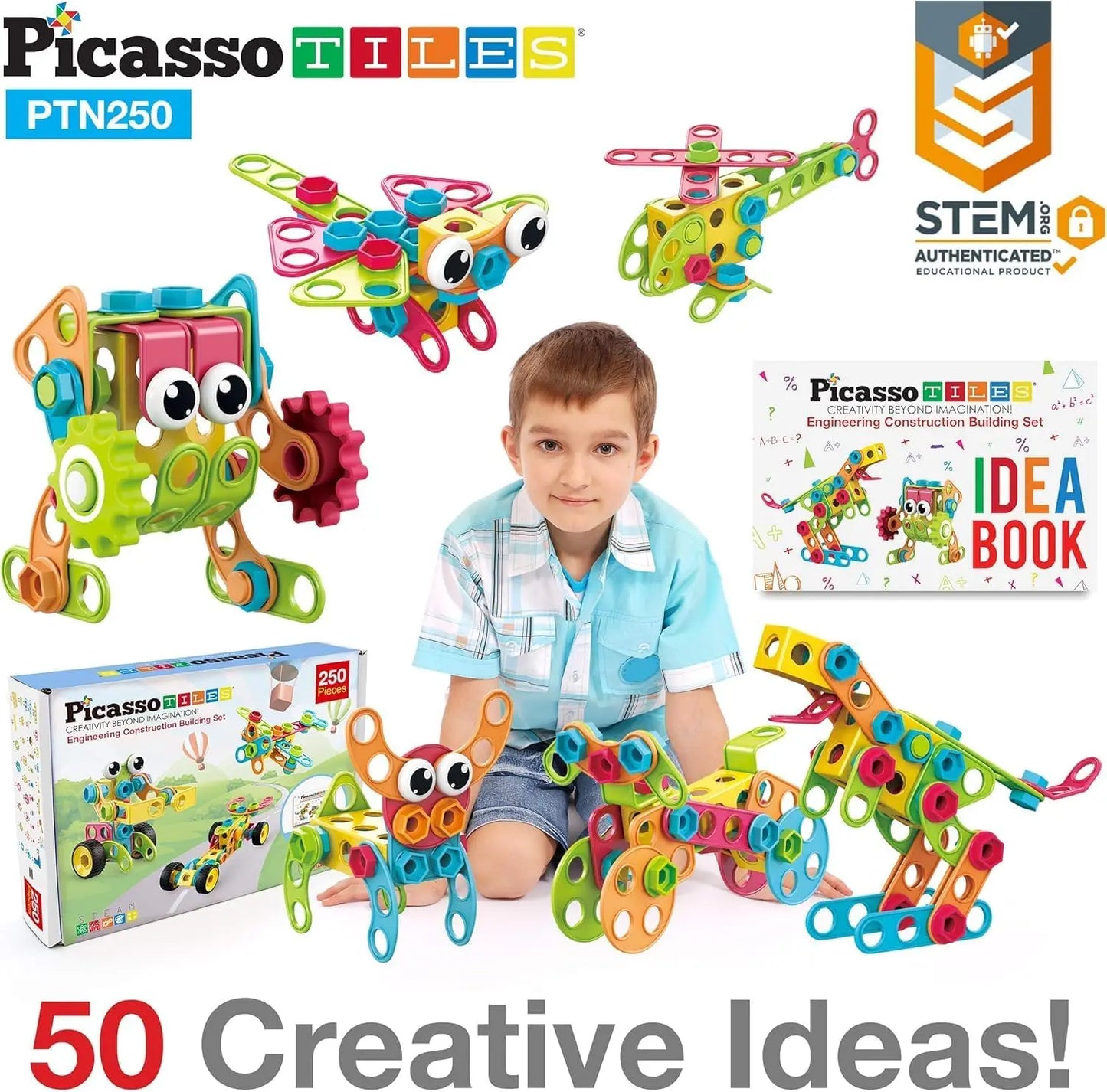 Engineering Construction Building Set 250 pcs – PicassoTiles