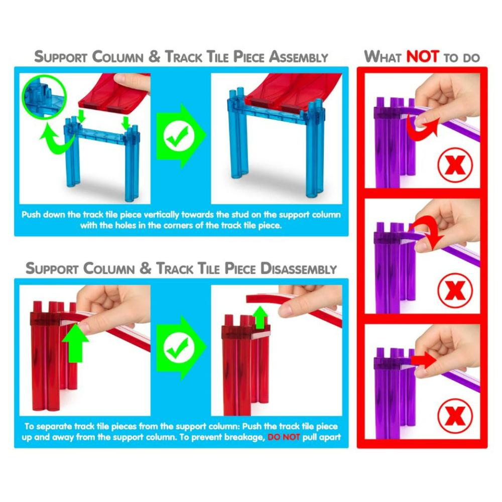 Picasso Tiles - Magnetic Race Track - 50 Pcs