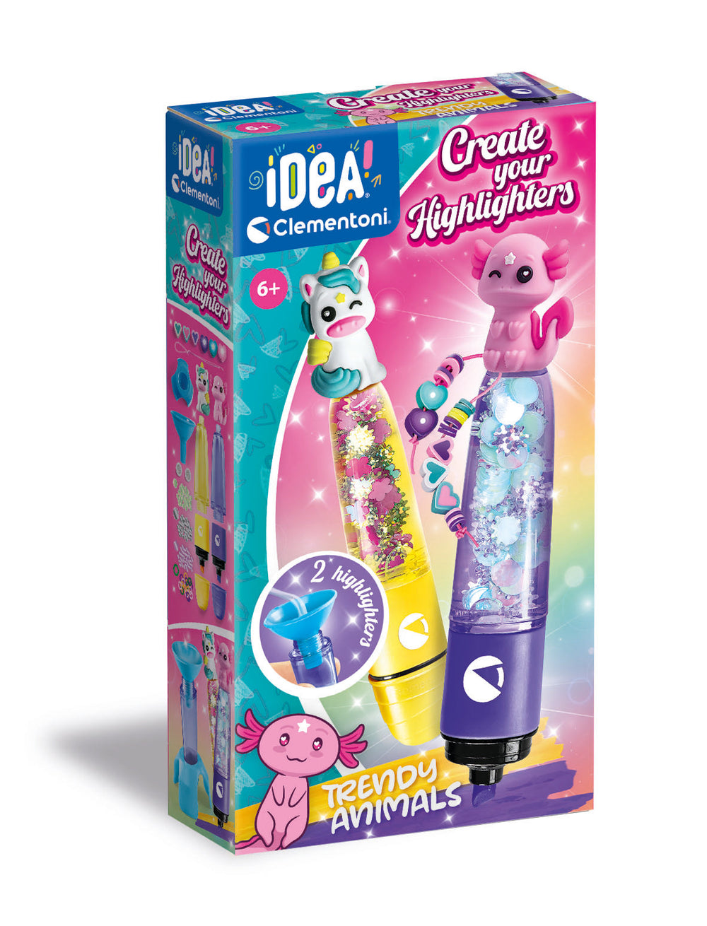 Clementoni Idea Create Your Highlighters - Trendy Animals