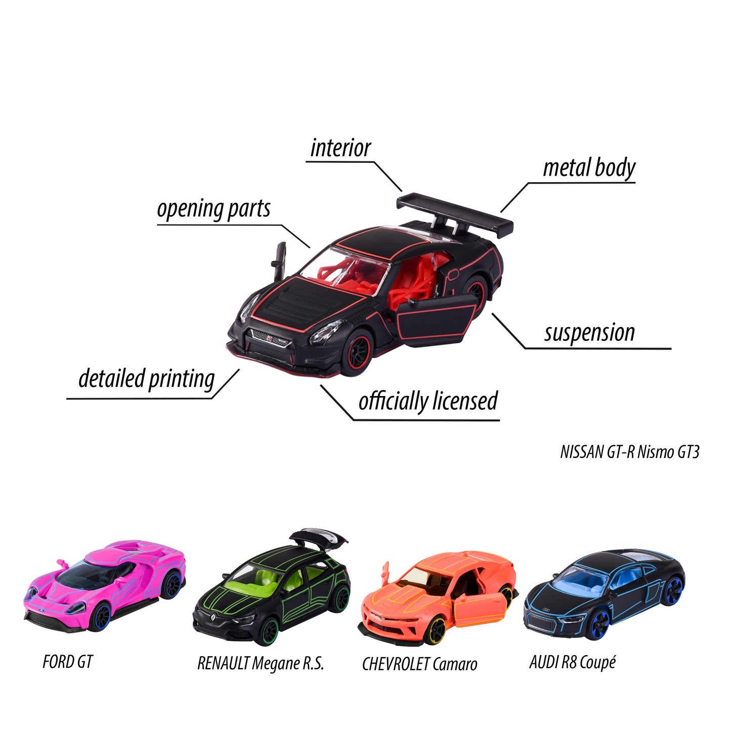 Majorette - Light Racer 5 Pieces Giftpack