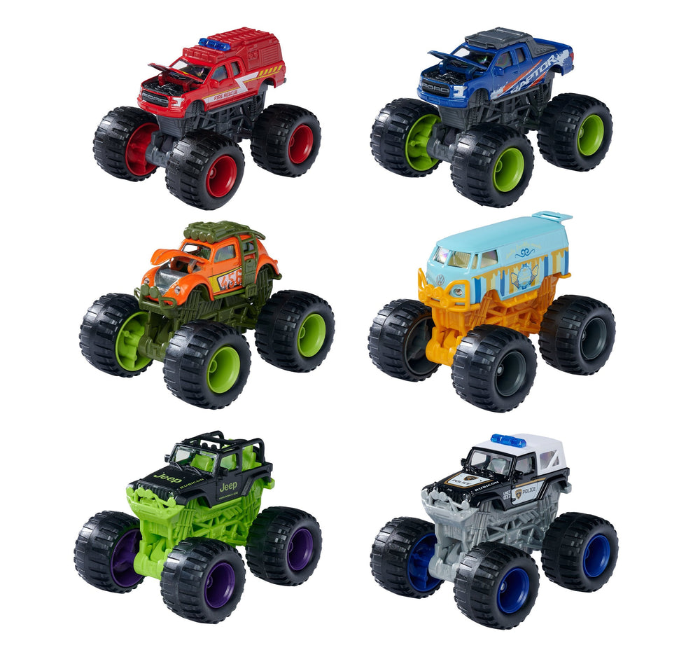 Majorette Monster Rockerz Die-Cast Monster Trucks - 7.5cm