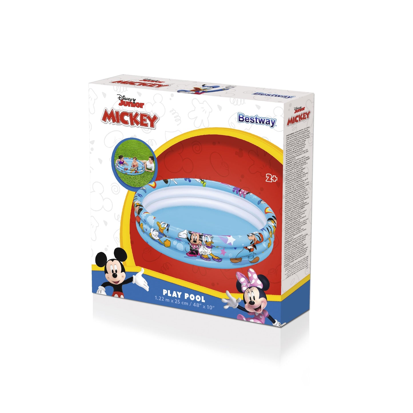 Bestway -Mickey Pool 3-Ring 122X25Cm