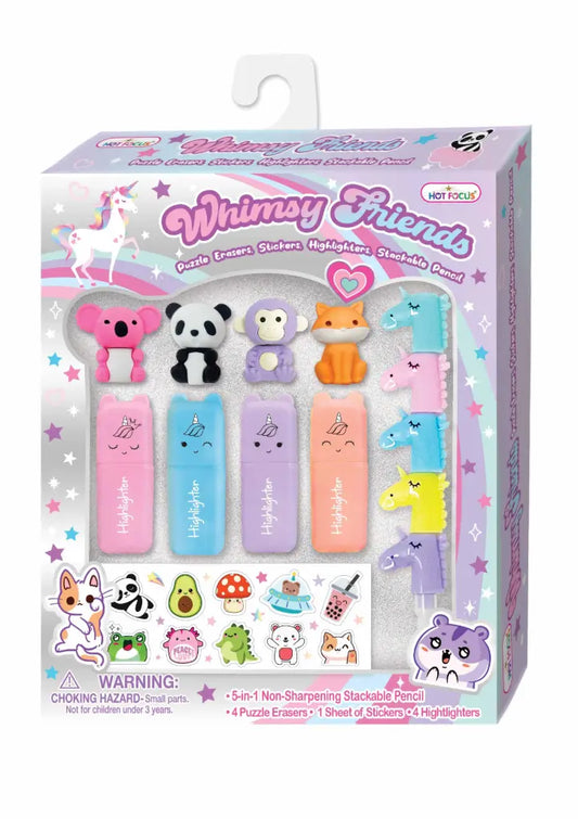 Whimsy Friends Stationery Set – Hot Focus