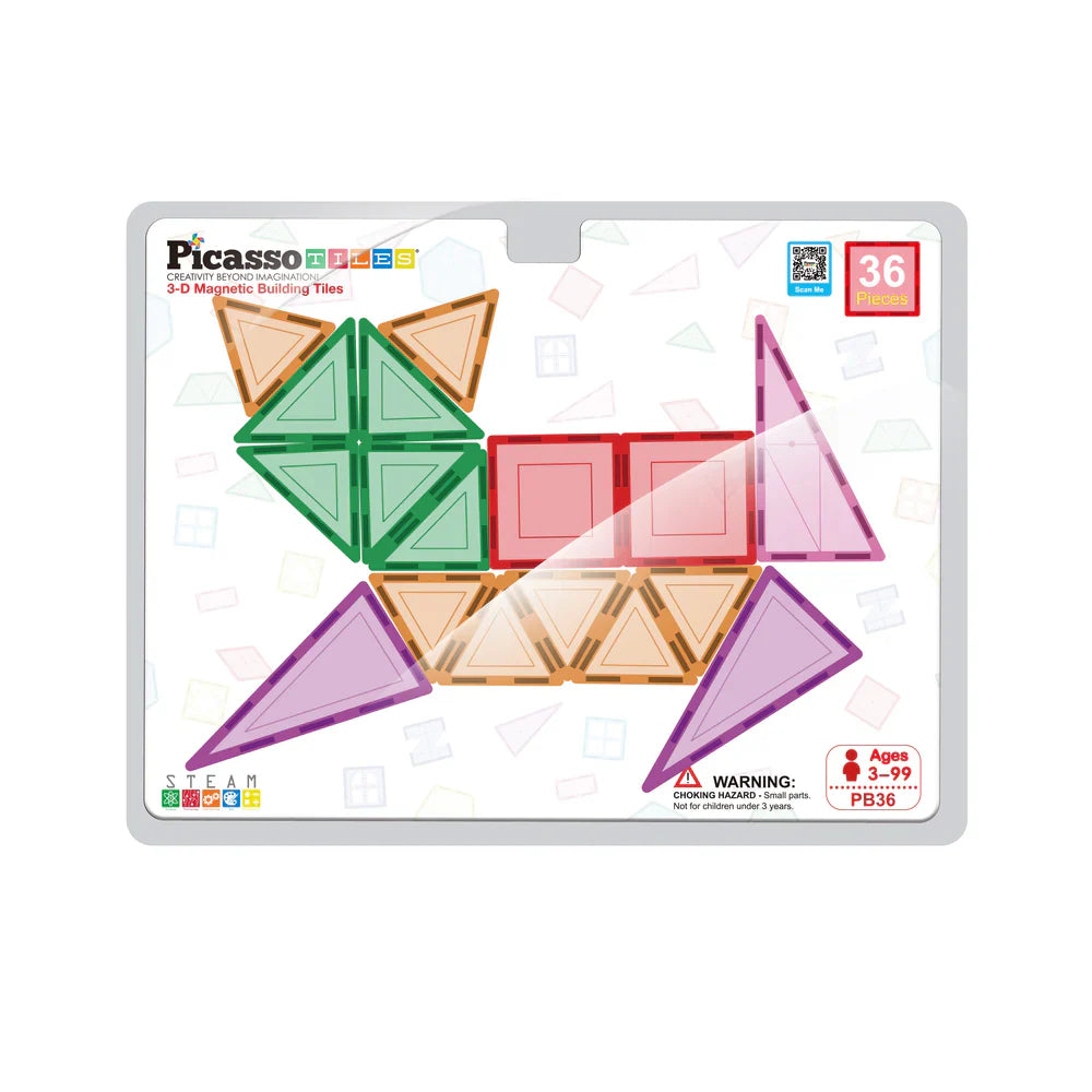 3D Magnetic Building Tiles 36 pcs – PicassoTiles