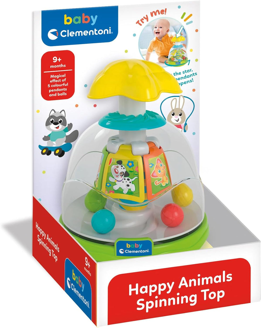 Baby Clementoni Happy Animals Spinning Top
