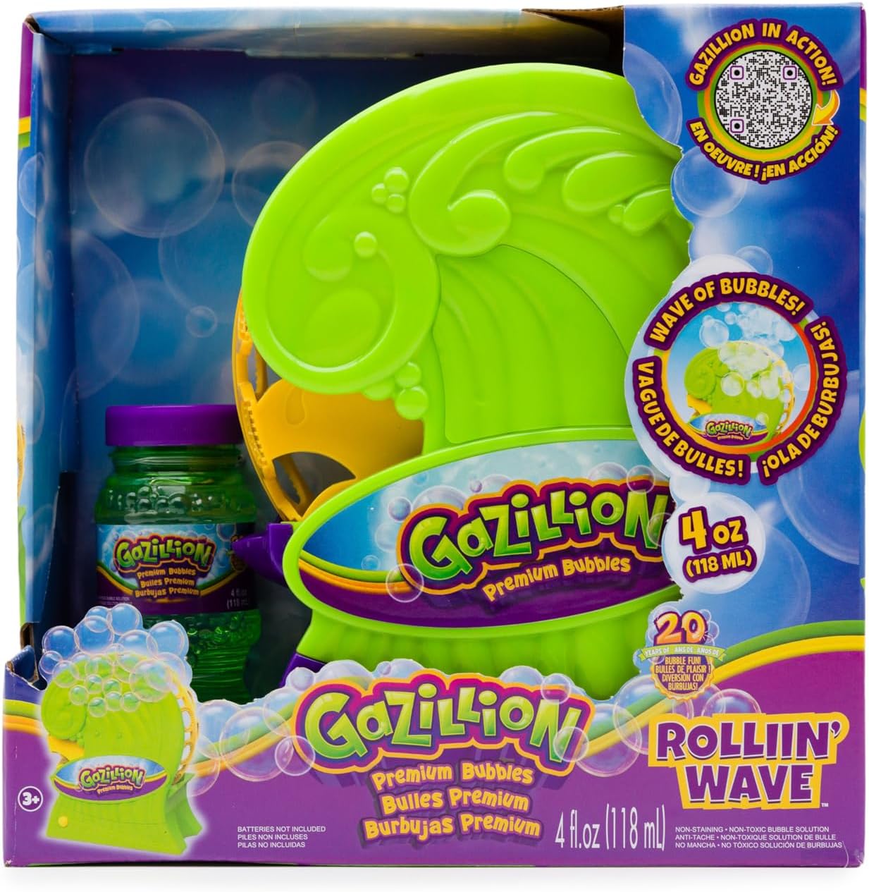 موجة متدحرجة مليئة بالفقاعات 