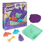 Kinetic Sand Sandbox Set – 1lb Purple Sand with Molds & Tray