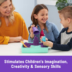Kinetic Sand Sandbox Set – 1lb Purple Sand with Molds & Tray