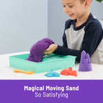 Kinetic Sand Sandbox Set – 1lb Purple Sand with Molds & Tray