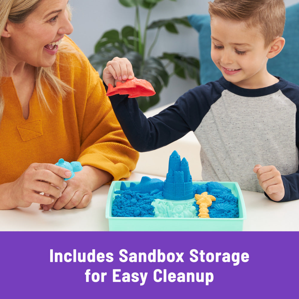 Kinetic Sand Sandbox Set – 1lb Purple Sand with Molds & Tray
