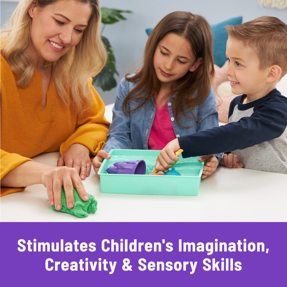Kinetic Sand Sandbox Set – 1lb Purple Sand with Molds & Tray