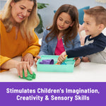 Kinetic Sand Sandbox Set – 1lb Purple Sand with Molds & Tray