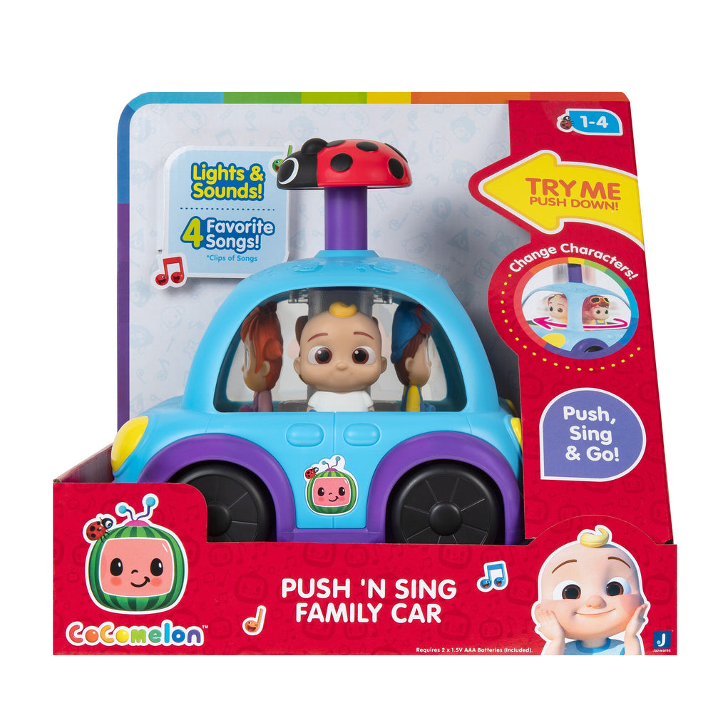 CoComelon Push 'N Sing Family Car – JJ, TomTom, YoYo & Bingo