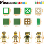 186 Piece Magnetic Military Combat Force Building Set – PicassoTiles