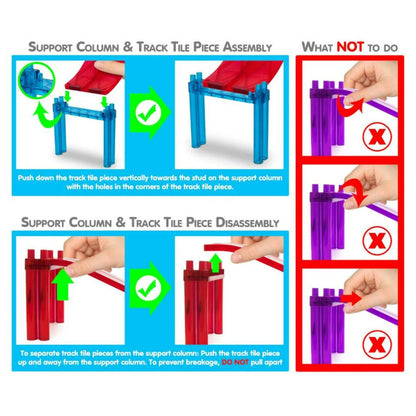 Picasso Tiles - Magnetic Race Track - 50 Pcs