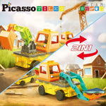 2-in-1 Car Base Excavator Set 16 pcs – PicassoTiles