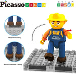 2-in-1 Car Base Excavator Set 16 pcs – PicassoTiles