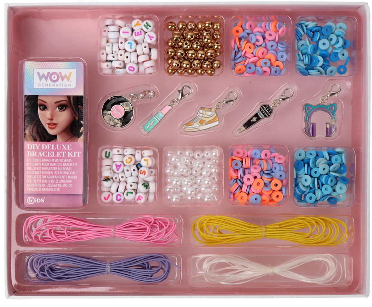 Deluxe Diy Kit With 5 Metal Charms Bracelets-Wow Generation