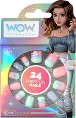 Set of 24 Adhesive Nails-WOW Generation