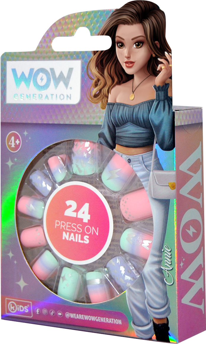 Set of 24 Adhesive Nails-WOW Generation