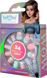 Set of 24 Adhesive Nails-WOW Generation