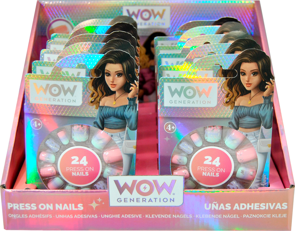 Set of 24 Adhesive Nails-WOW Generation