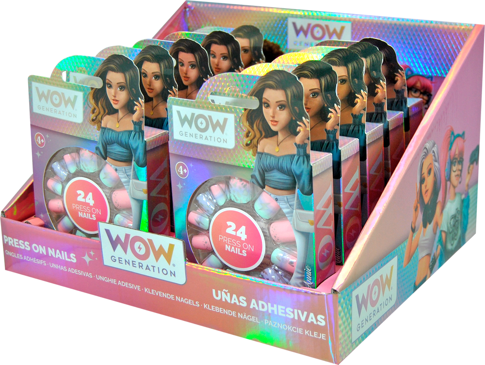 Set of 24 Adhesive Nails-WOW Generation